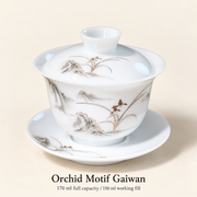 Orchid Motif Gaiwan