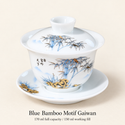 Blue Bamboo Motif Gaiwan