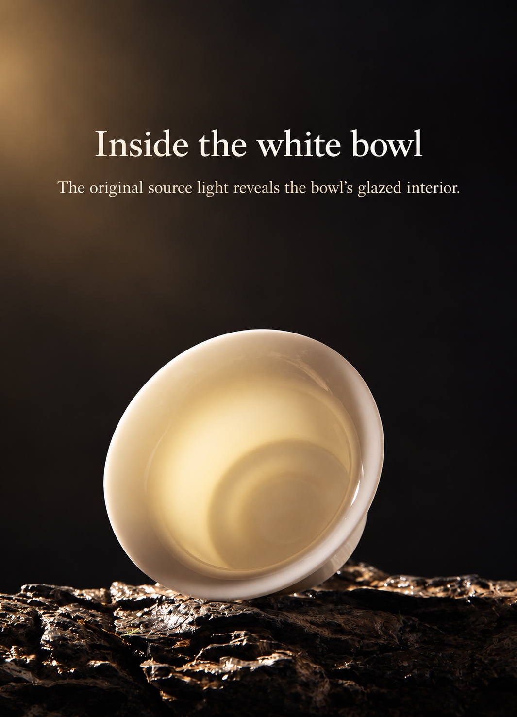 Inside the white bowl