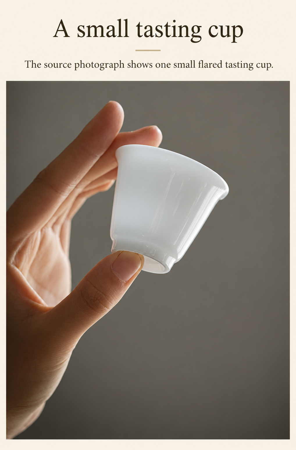 A small tasting cup
