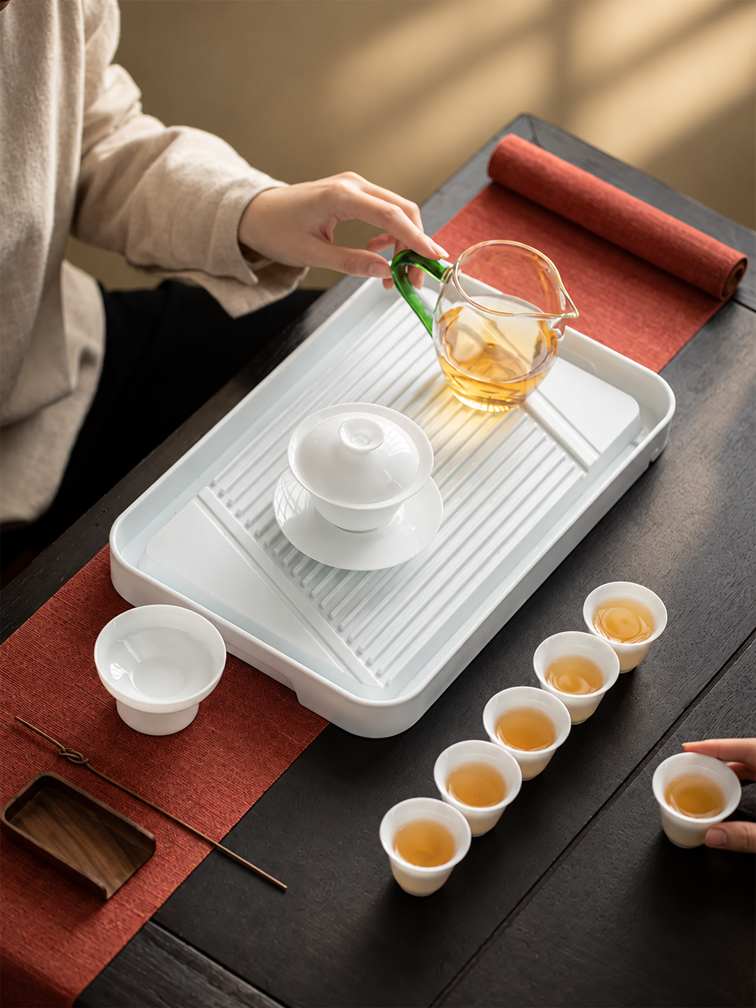 White Porcelain Gaiwans & Tea Ritual Sets — image 4