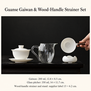 Guanse Gaiwan & Wood-Handle Strainer Set