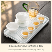 Bingqing Gaiwan, Four Cups & Tray