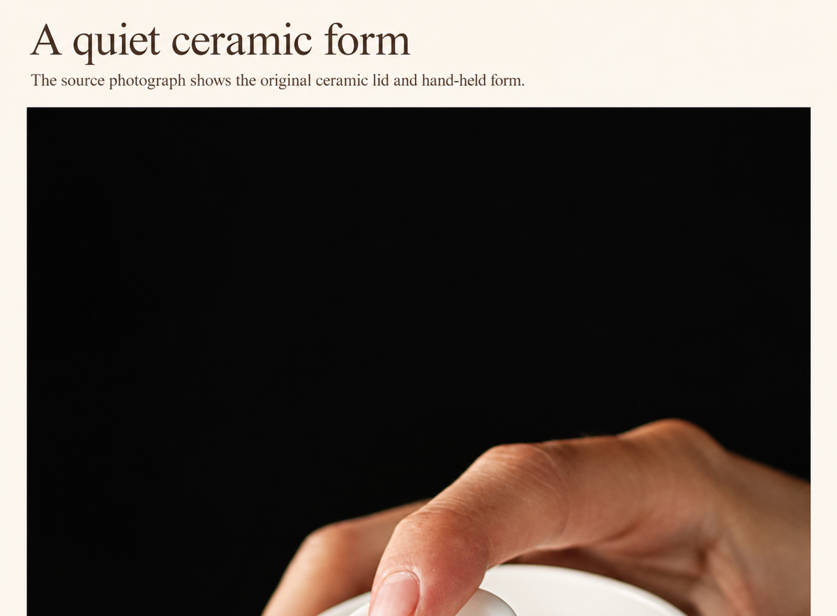 A quiet ceramic form