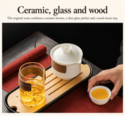Ceramic, glass and wood
