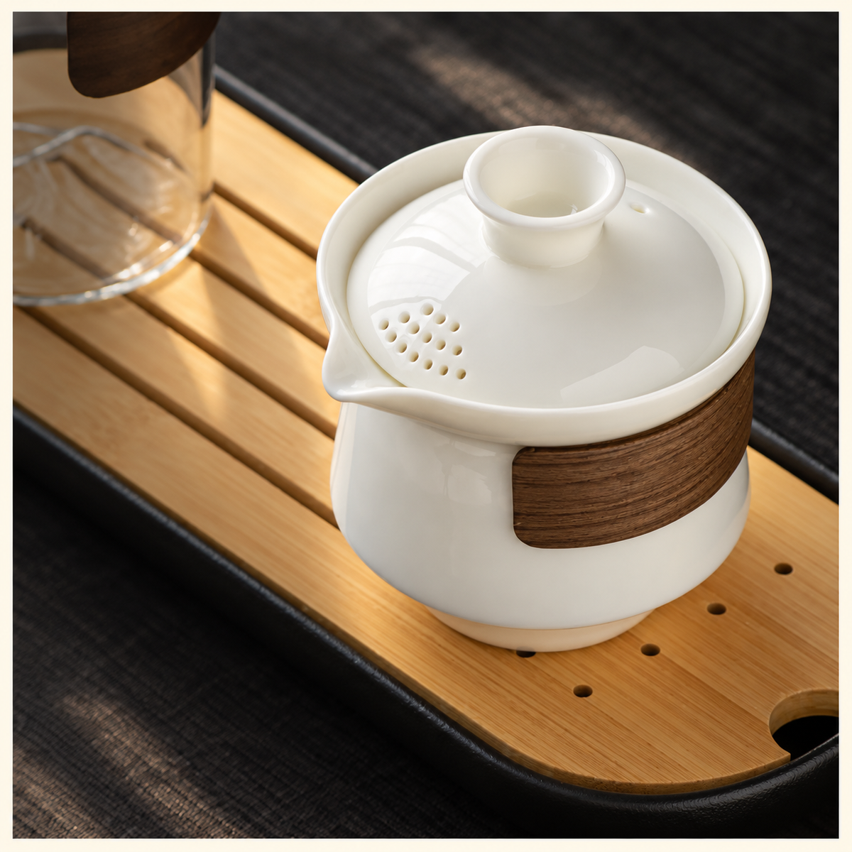 Wood-Grip Ceramic Tea Brewer & Ritual Sets — image 4