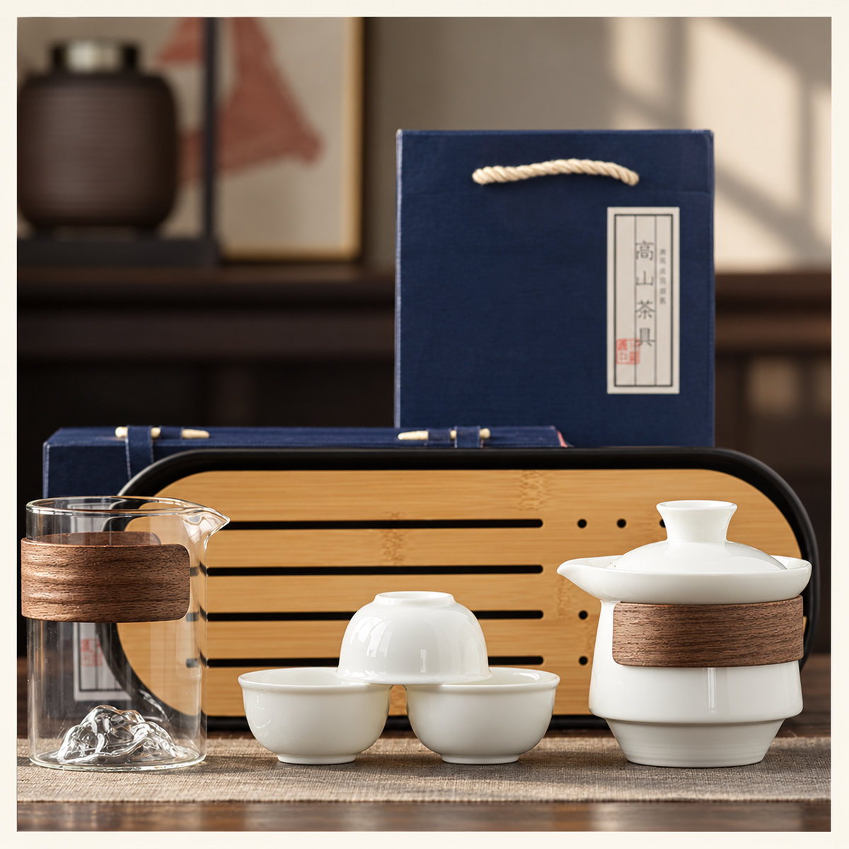 Wood-Grip Ceramic Tea Brewer & Ritual Sets — image 5