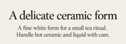 A delicate ceramic form
