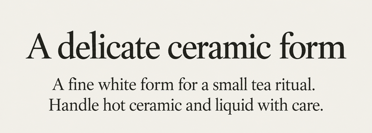 A delicate ceramic form