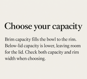 Choose your capacity