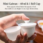 Mini Gaiwan — 60 ml & 1 Bell Cup