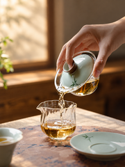 Bamboo Motif Glass Gaiwan — image 4