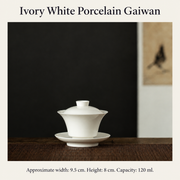 Ivory White Porcelain Gaiwan