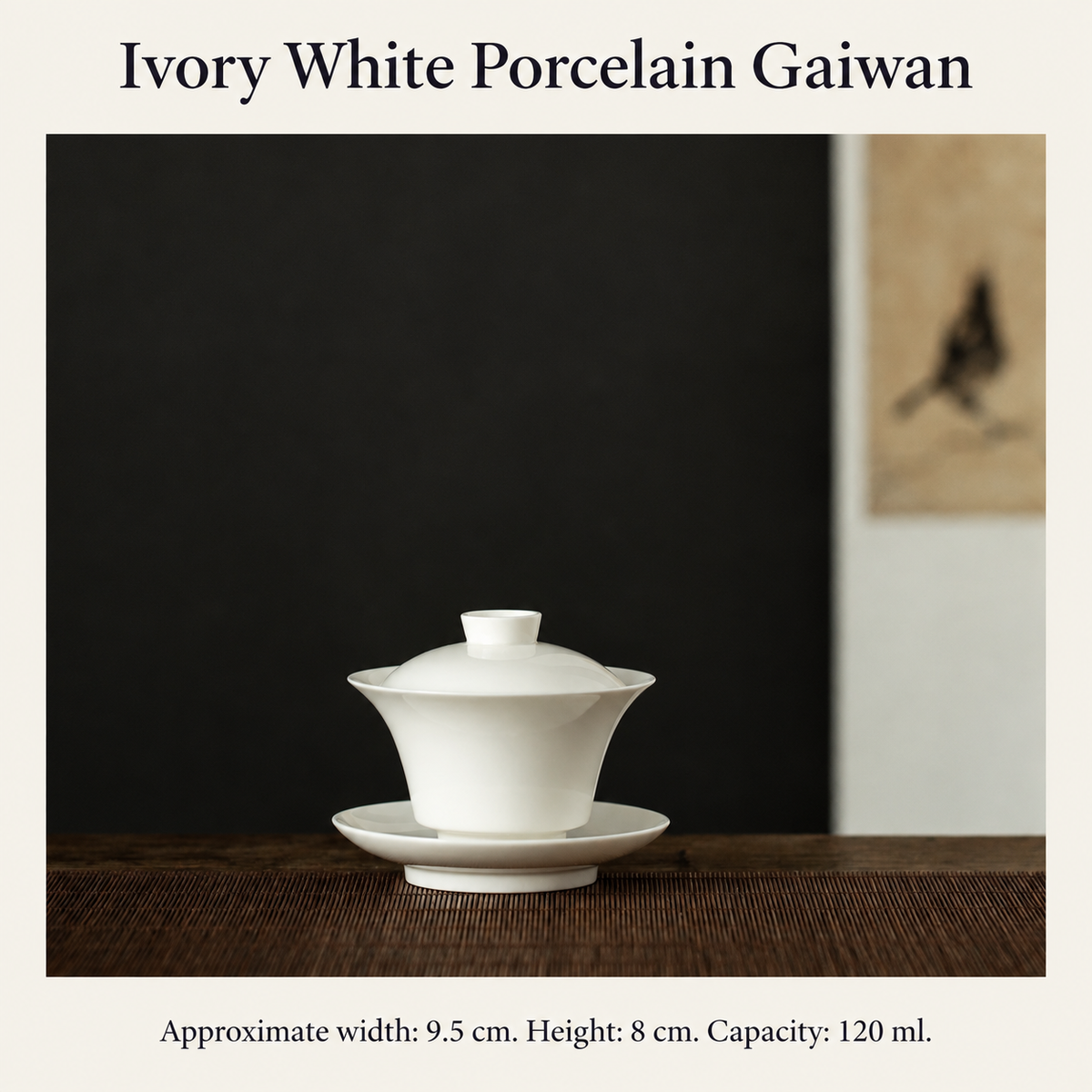 Ivory White Porcelain Gaiwan