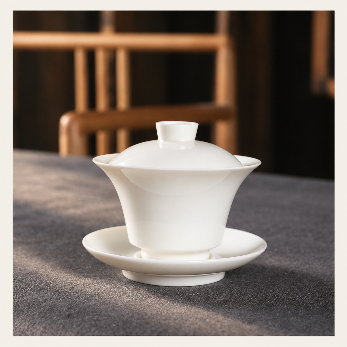 Ivory White Porcelain Gaiwan — image 1