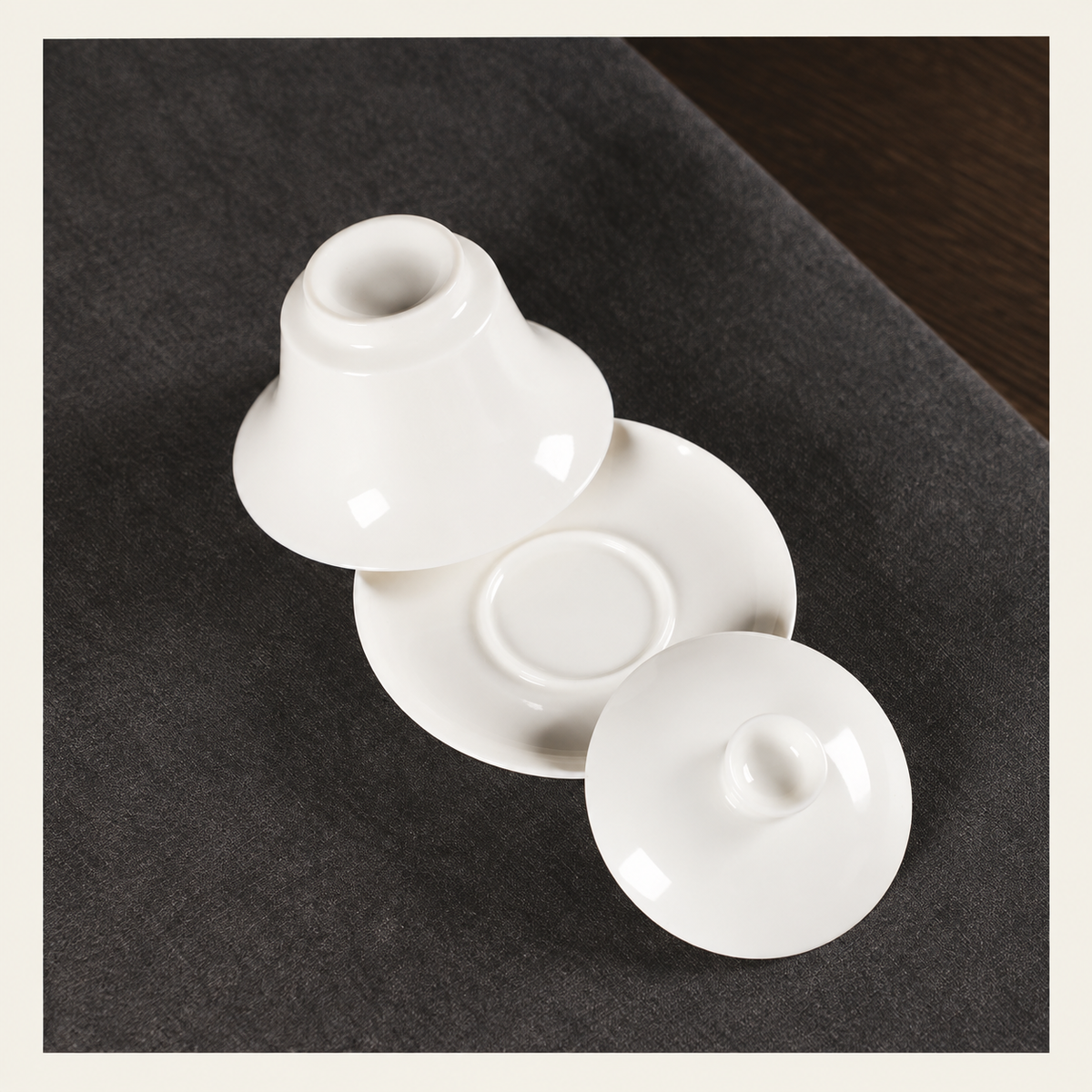 Ivory White Porcelain Gaiwan — image 4