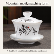 Ink Motif Porcelain Gaiwans - source image 8