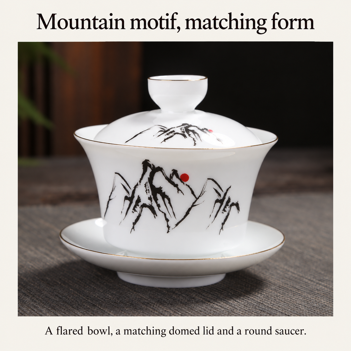 Ink Motif Porcelain Gaiwans - source image 8