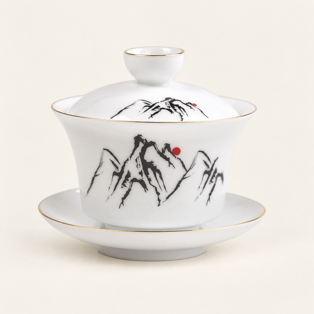 Ink Motif Porcelain Gaiwans - source image 1