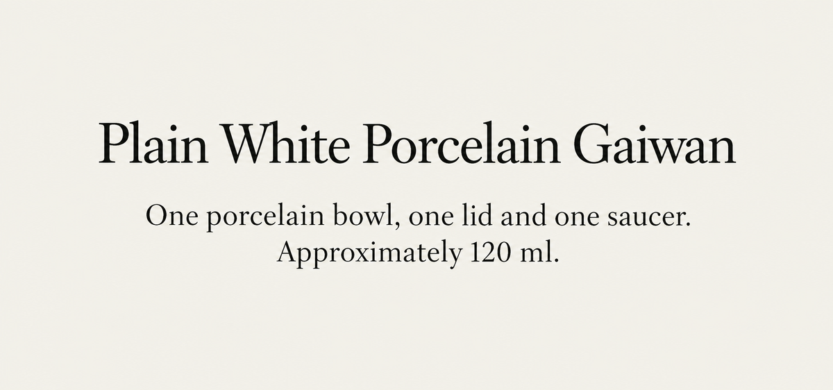 Plain White Porcelain Gaiwan