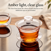 Amber light, clear glass