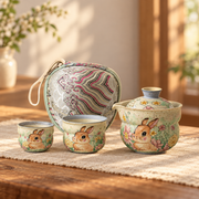 Rabbit Porcelain Travel Tea Pieces - source image 1