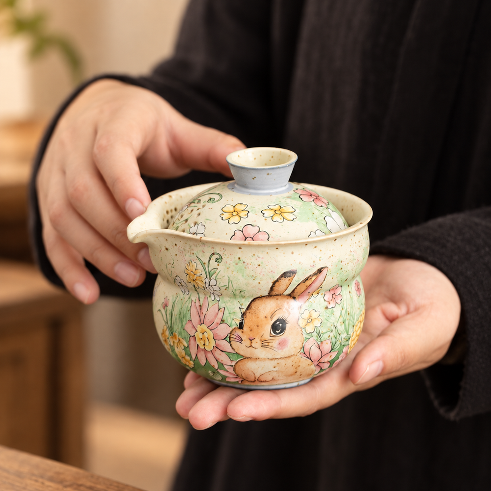 Rabbit Porcelain Travel Tea Pieces - source image 2