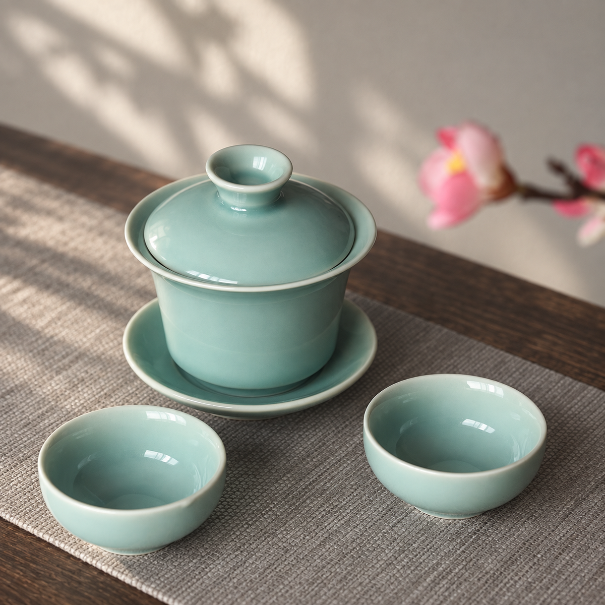 Celadon Gaiwans in Five Glazes — image 2