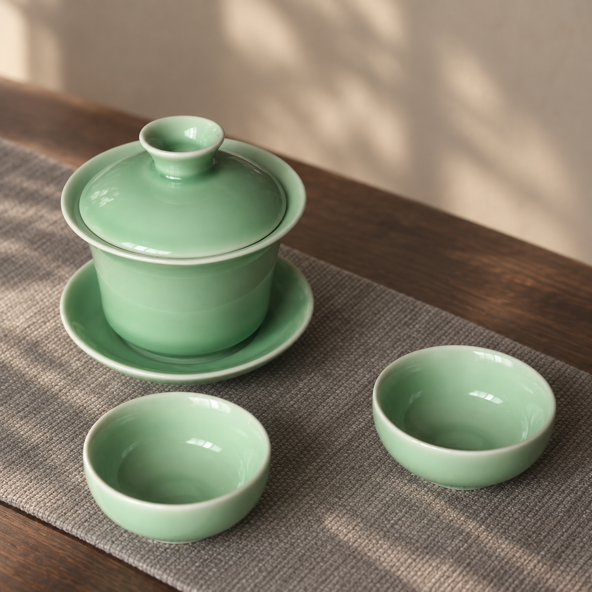 Celadon Gaiwans in Five Glazes — image 3