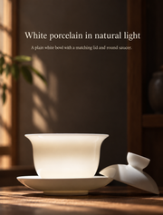 White porcelain in natural light
