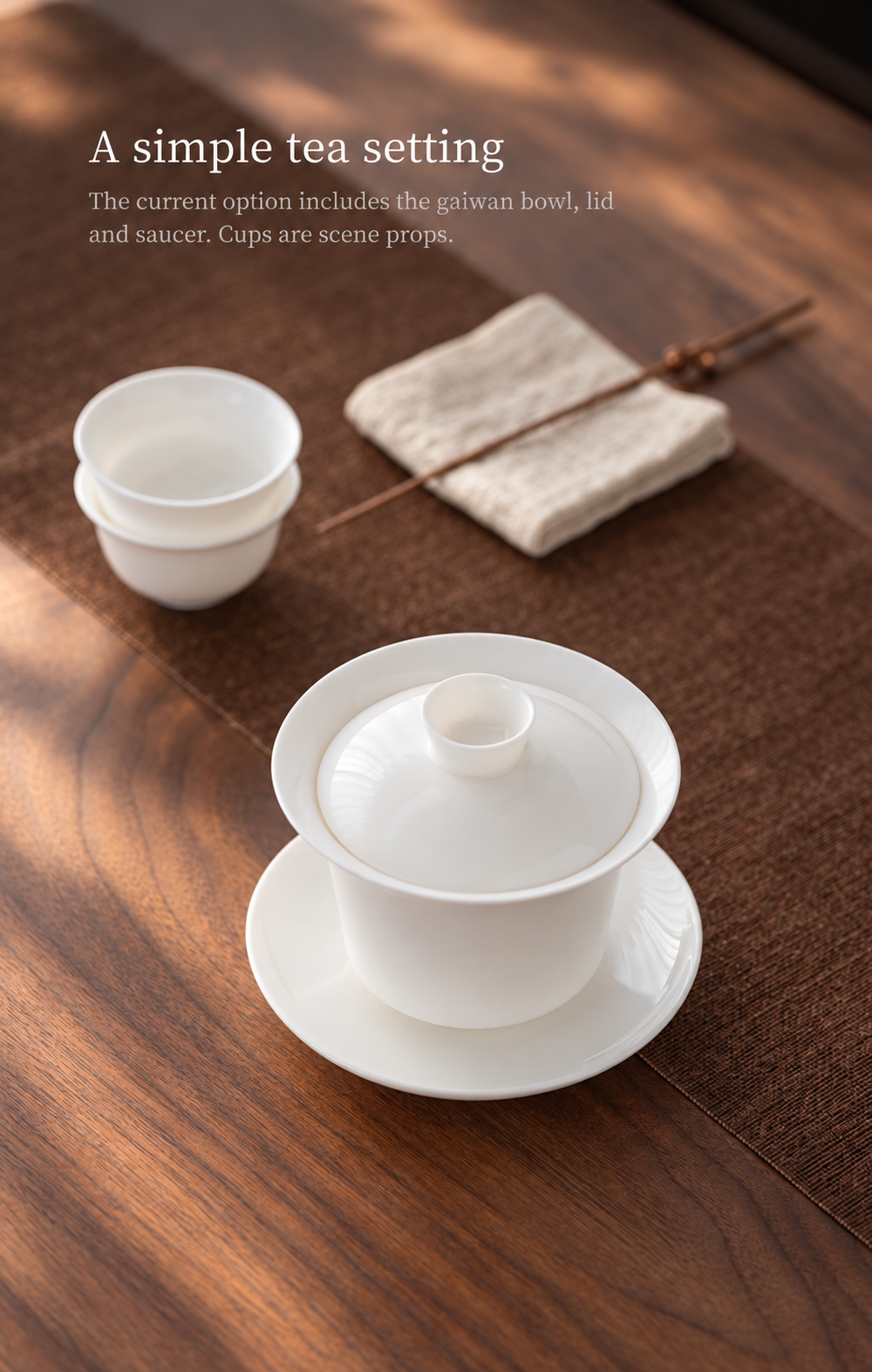 A simple tea setting