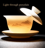 Light through porcelain