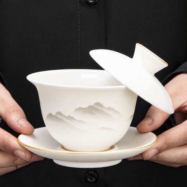 White Porcelain Gaiwan — Four Designs