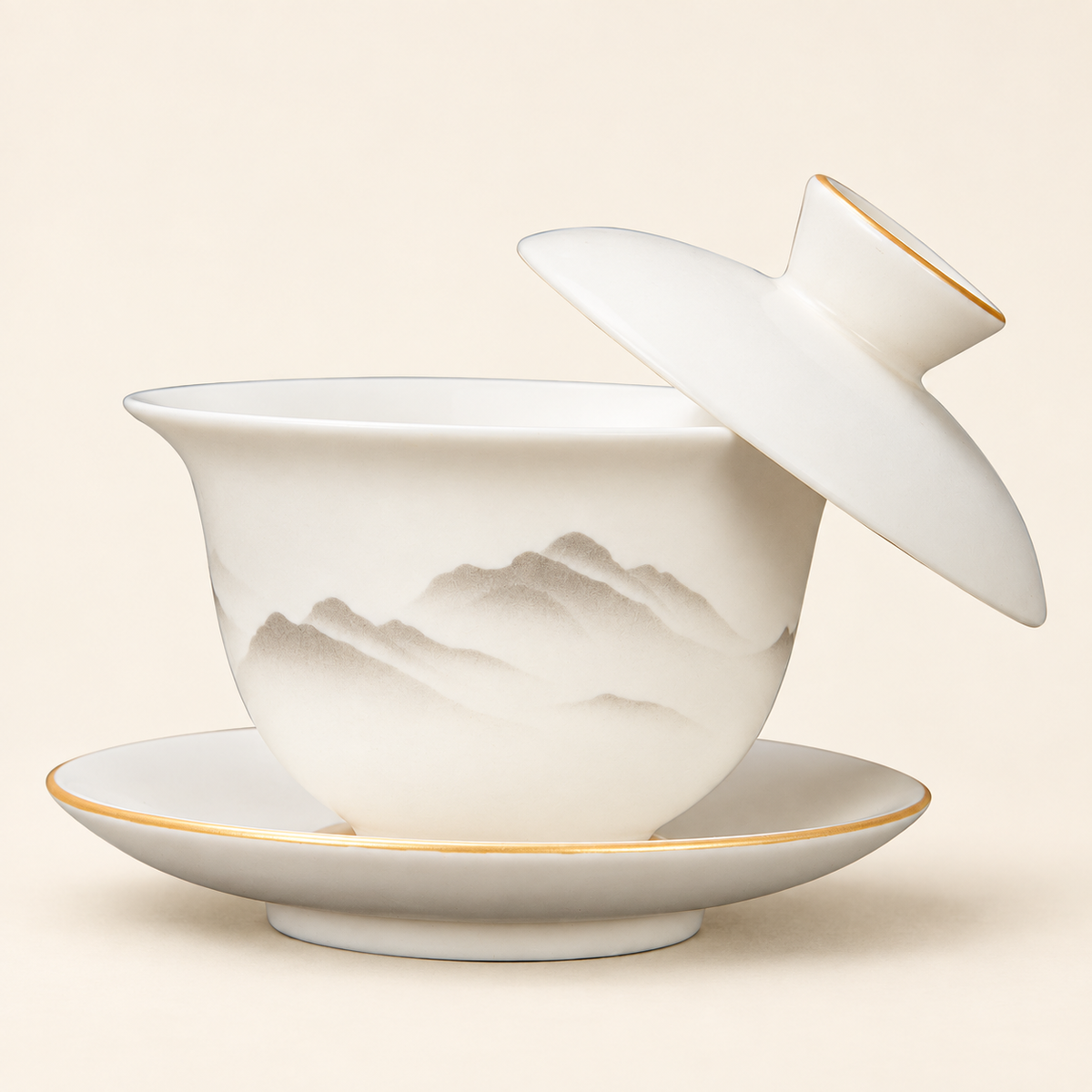 White Porcelain Gaiwan — Four Designs — image 6