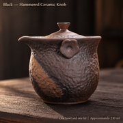 Black — Hammered Ceramic Knob — 230 ml