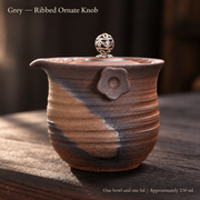 Grey — Ribbed Ornate Knob — 230 ml