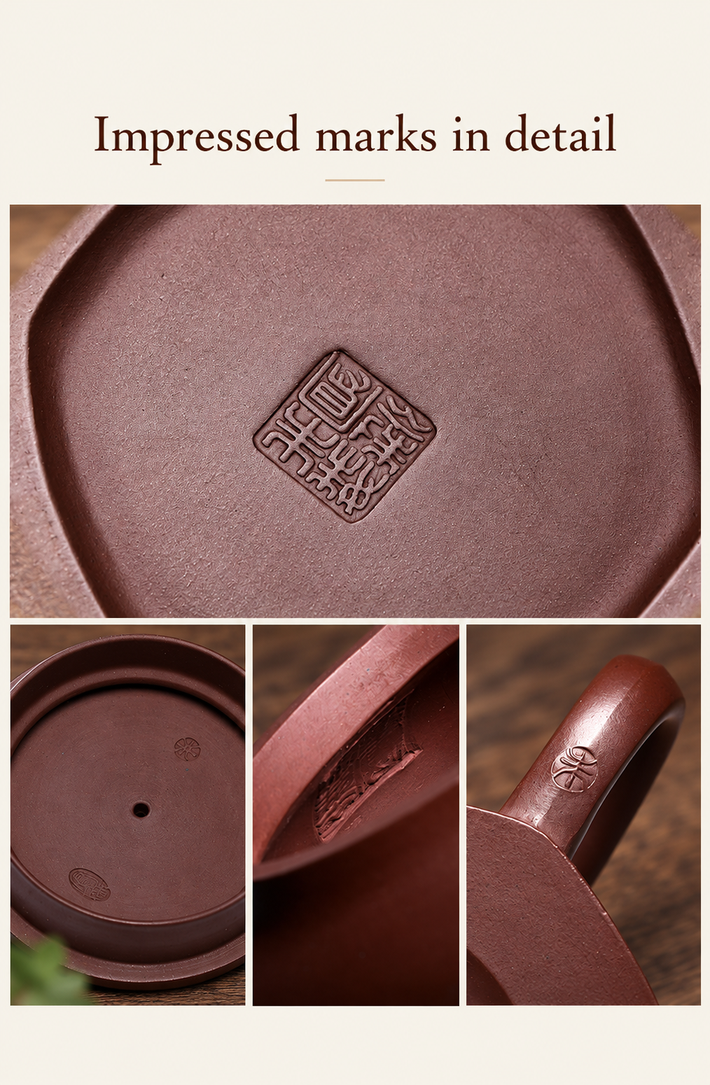 Impressed marks in detail