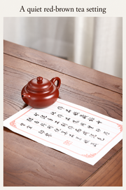 A quiet red-brown tea setting