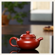 Red-Brown Clay Teapot — Fang Gu Form — image 2