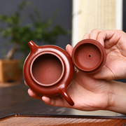 Red-Brown Clay Teapot — Fang Gu Form — image 3