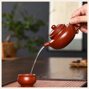 Red-Brown Clay Teapot — Fang Gu Form — image 5