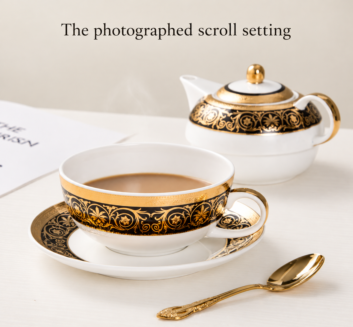 The photographed scroll setting