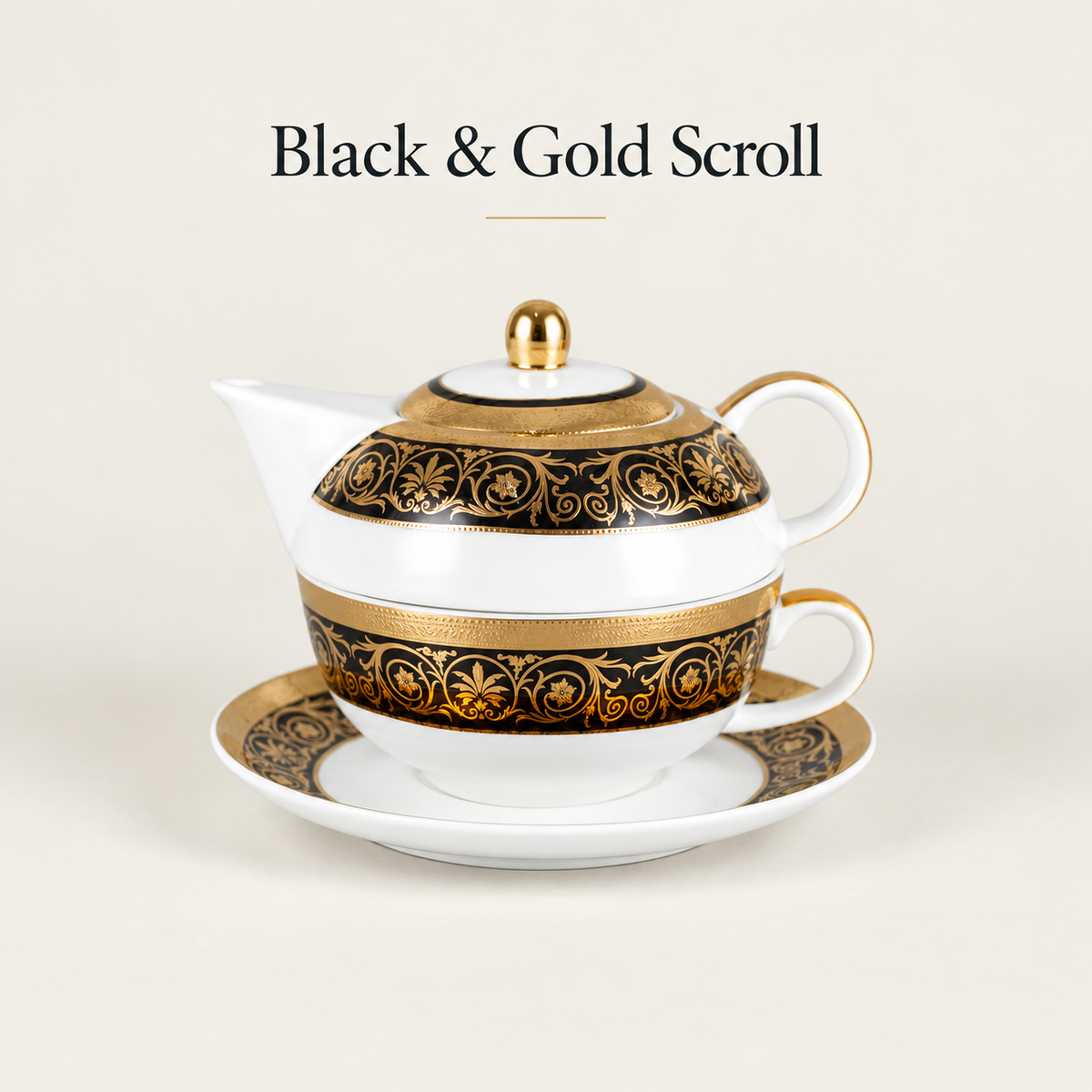 Black & Gold Scroll — source option 220 ml