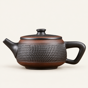 Knife-Textured Clay Teapot — image 1