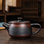 Knife-Textured Clay Teapot — image 3
