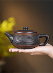 Knife-Textured Clay Teapot — image 4