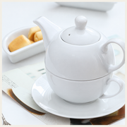 Rounded White Tea-for-One Set — image 4