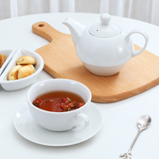 Rounded White Tea-for-One Set — image 5