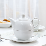 Rounded White Tea-for-One Set — image 6