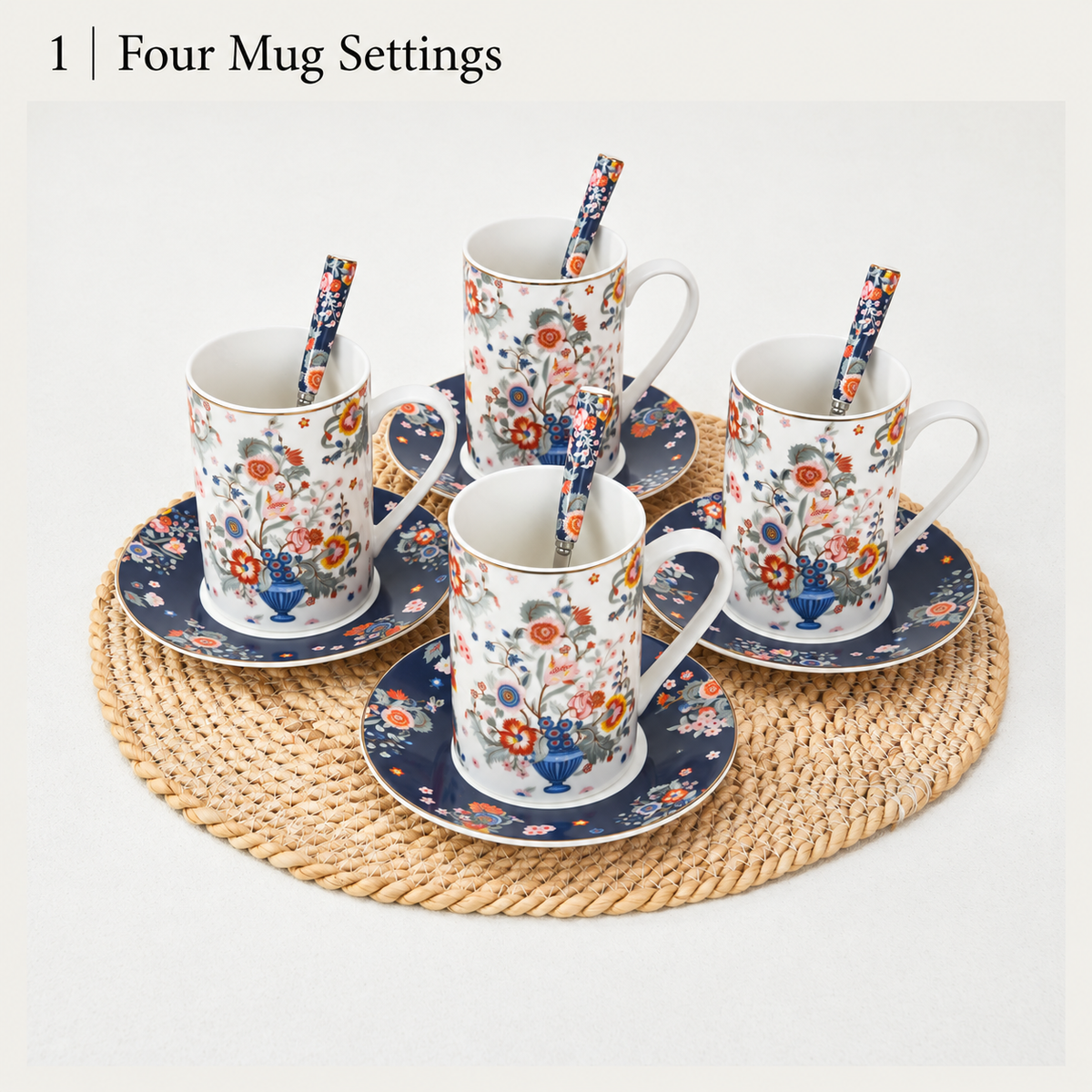 1 — Four Mug Settings